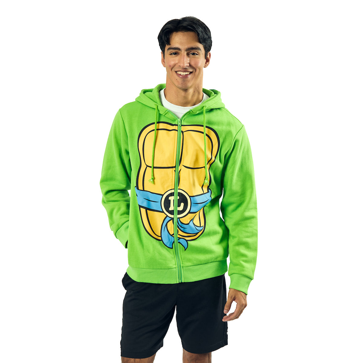 Teenage Mutant Ninja Turtles Leonardo Long Sleeve Men's Green Cosplay Hoodie