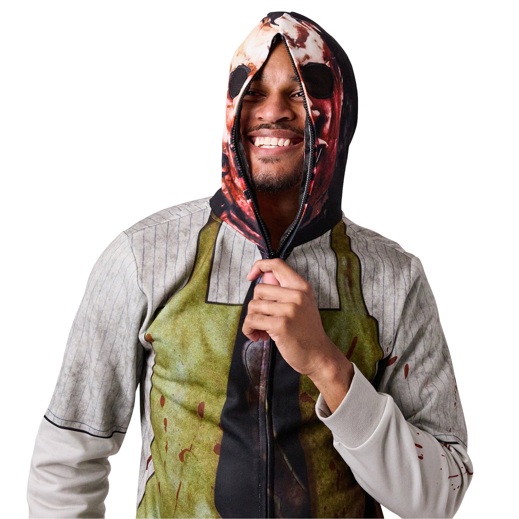 Texas Chainsaw Massacre Leatherface Men's Full-Zip Cosplay Hoodie