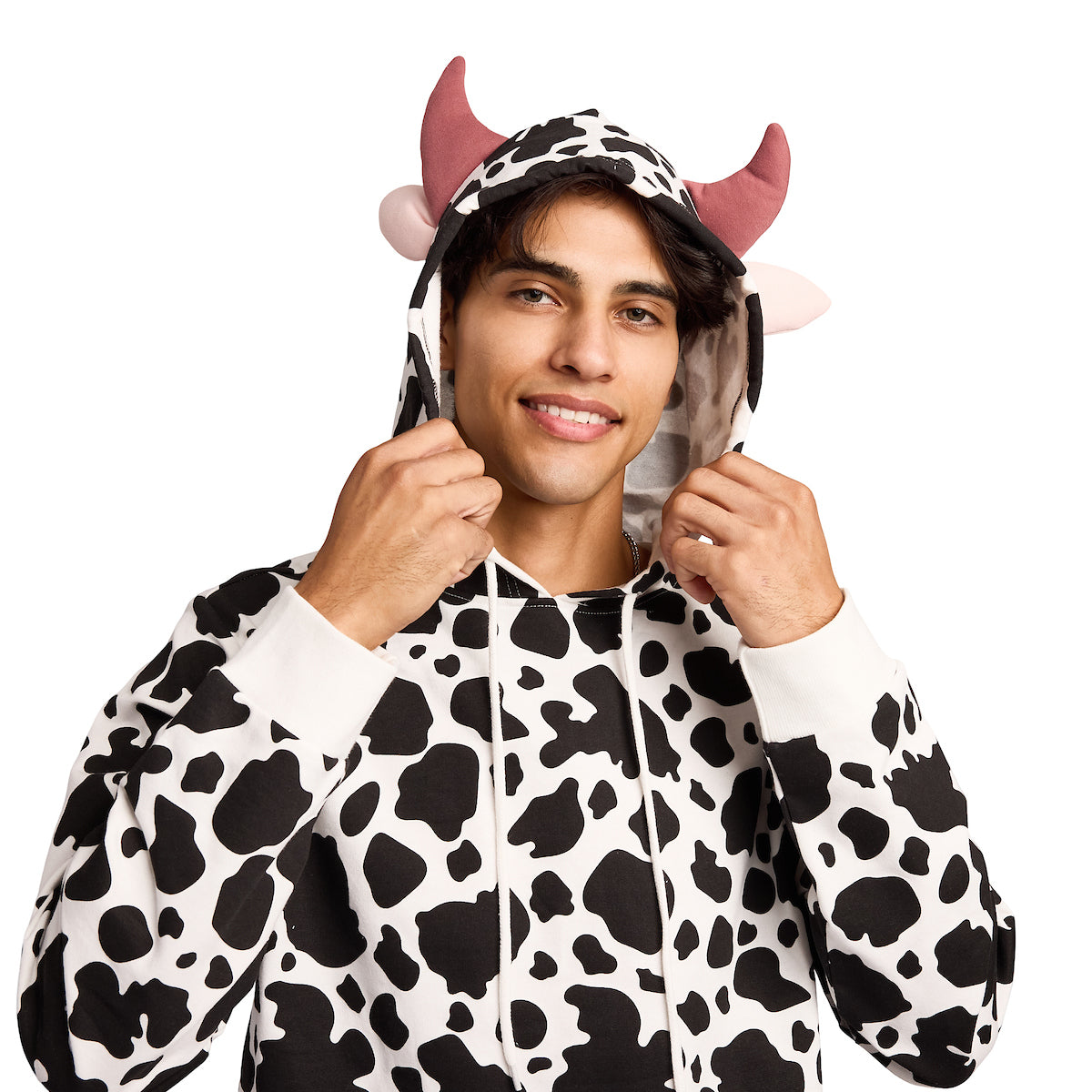 Cow Men's Long Sleeve Cosplay Zip Hoodie