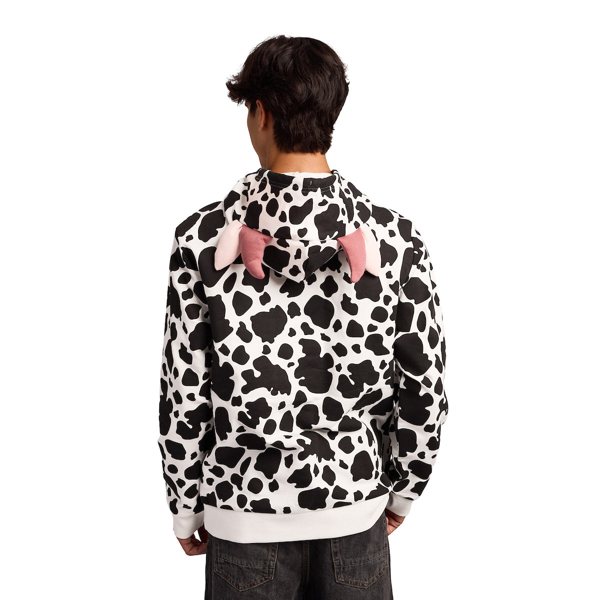 Cow Men's Long Sleeve Cosplay Zip Hoodie