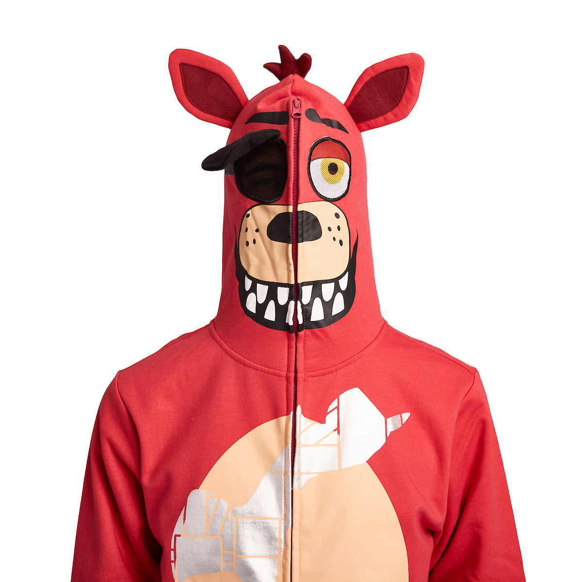 Five Nights at Freddy's Foxy Character Men's Full-Zip Cosplay Hoodie