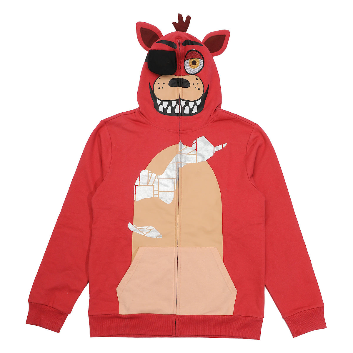 Five Nights at Freddy's Foxy Character Men's Full-Zip Cosplay Hoodie