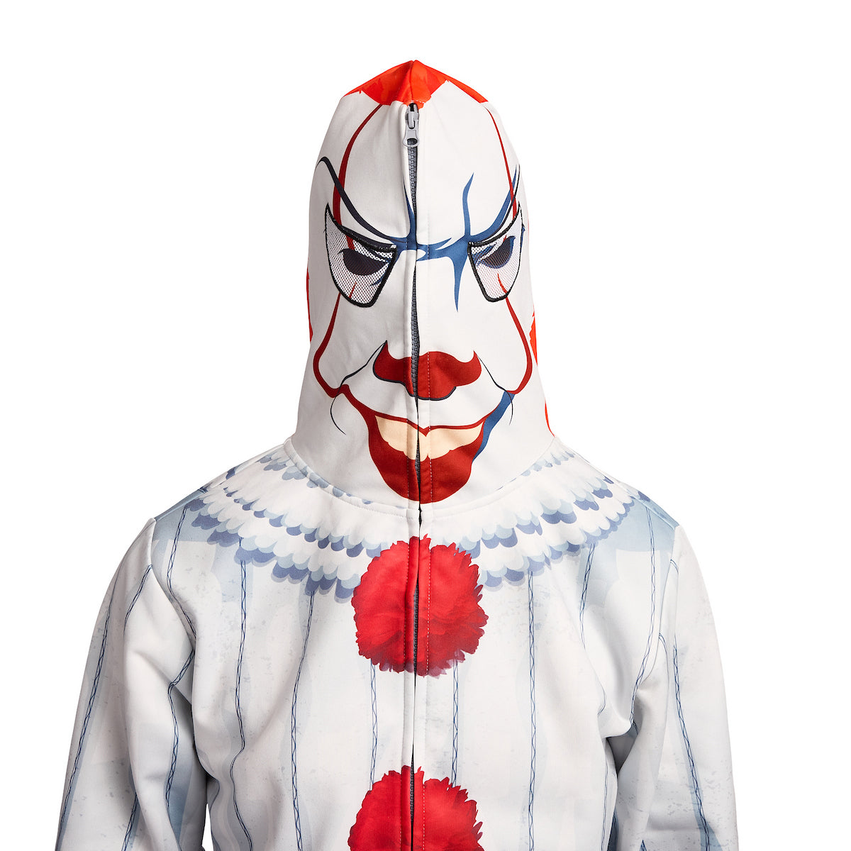 IT Pennywise Men's Long Sleeve Cosplay Zip Hoodie