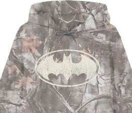 Batman Bat Signal Men's Double-Sided Camo Hoodie With Kangaroo Pocket