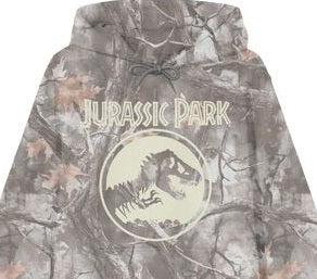 Jurassic Park Classic Logo Men's Double-Sided Hoodie With Kangaroo Pocket