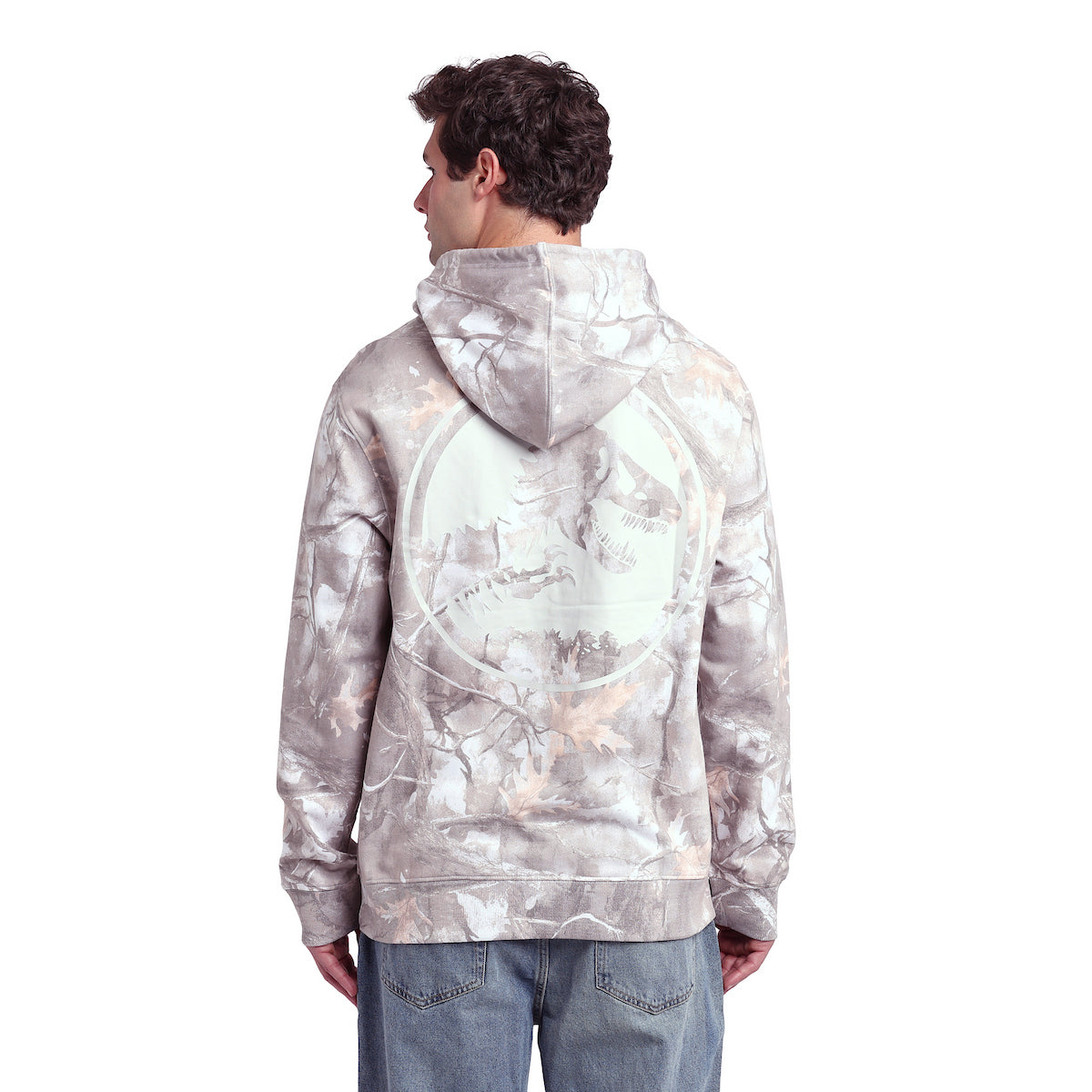 Jurassic Park Classic Logo Men's Double-Sided Hoodie With Kangaroo Pocket