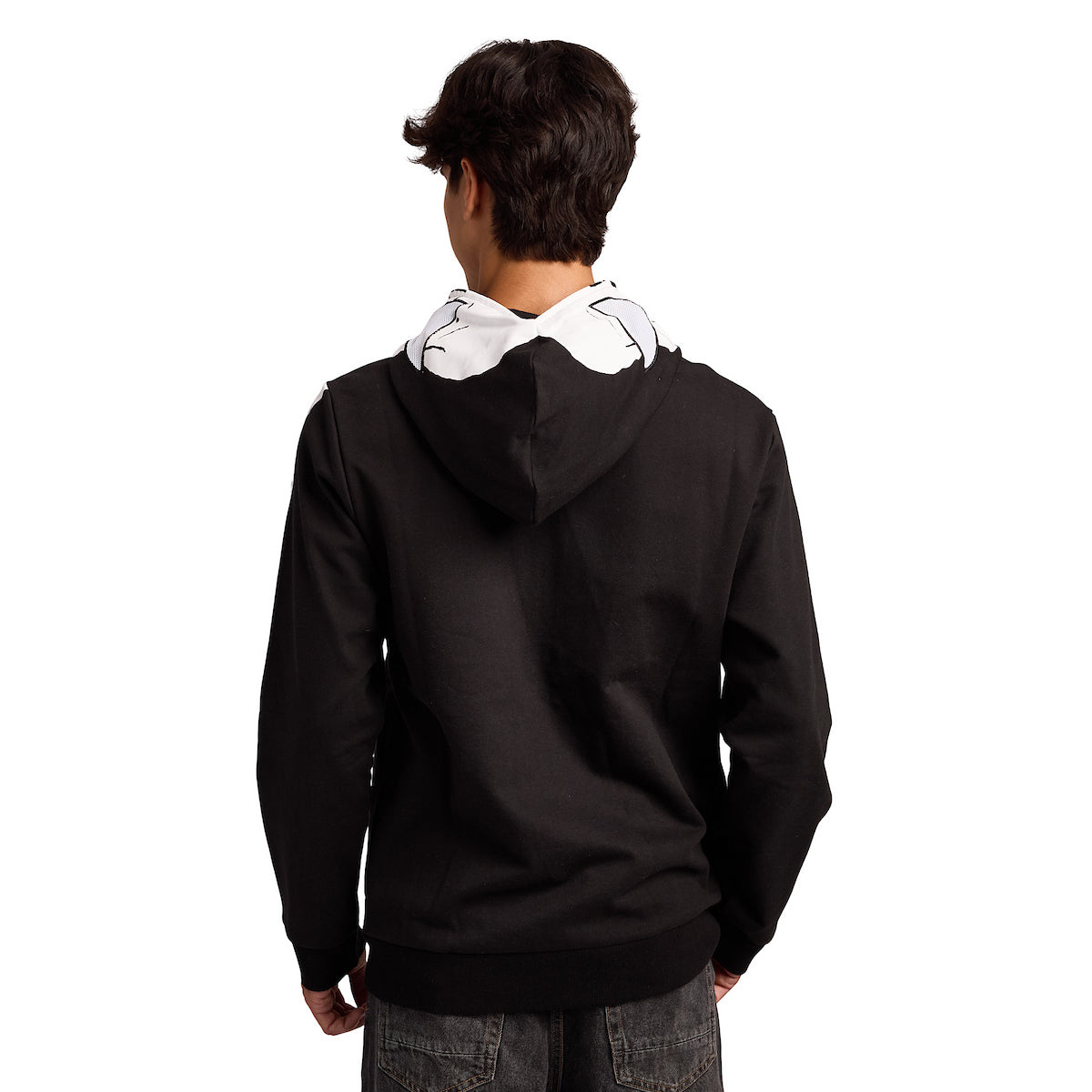 Skeleton Men's Black Long Sleeve Cosplay Zip Hoodie