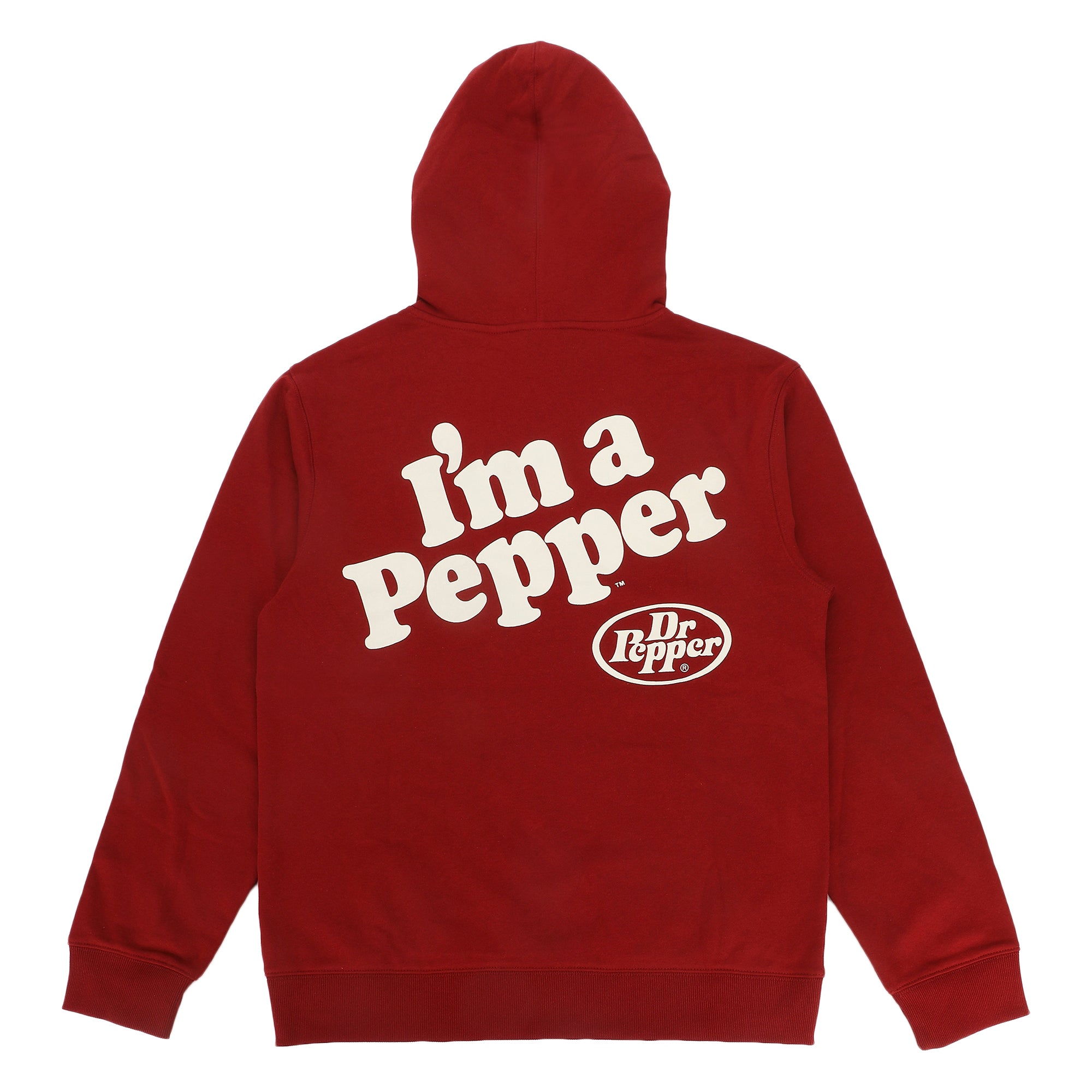 Dr Pepper I'm A Pepper Men's Red Long Sleeve Hooded Sweatshirt