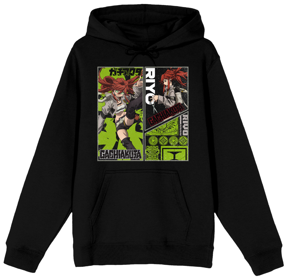 Gachiakuta Riyo Character Graphic Hooded Sweatshirt for Men