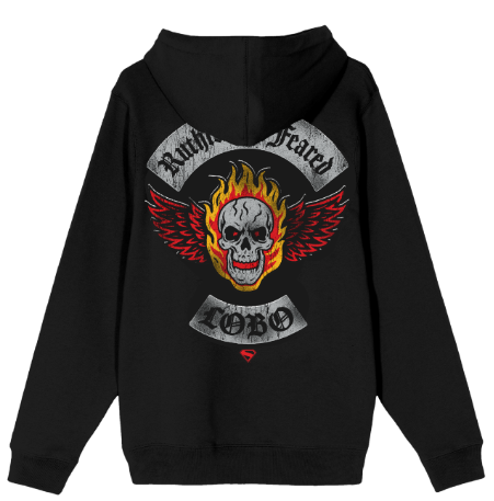Supergirl Movie (2026) Lobo Skull Logo Men’s Black Long Sleeve Hooded Sweatshirt