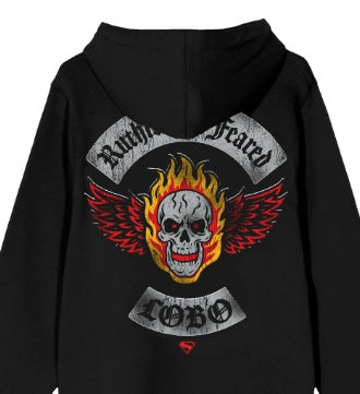 Supergirl Movie (2026) Lobo Skull Logo Men’s Black Long Sleeve Hooded Sweatshirt