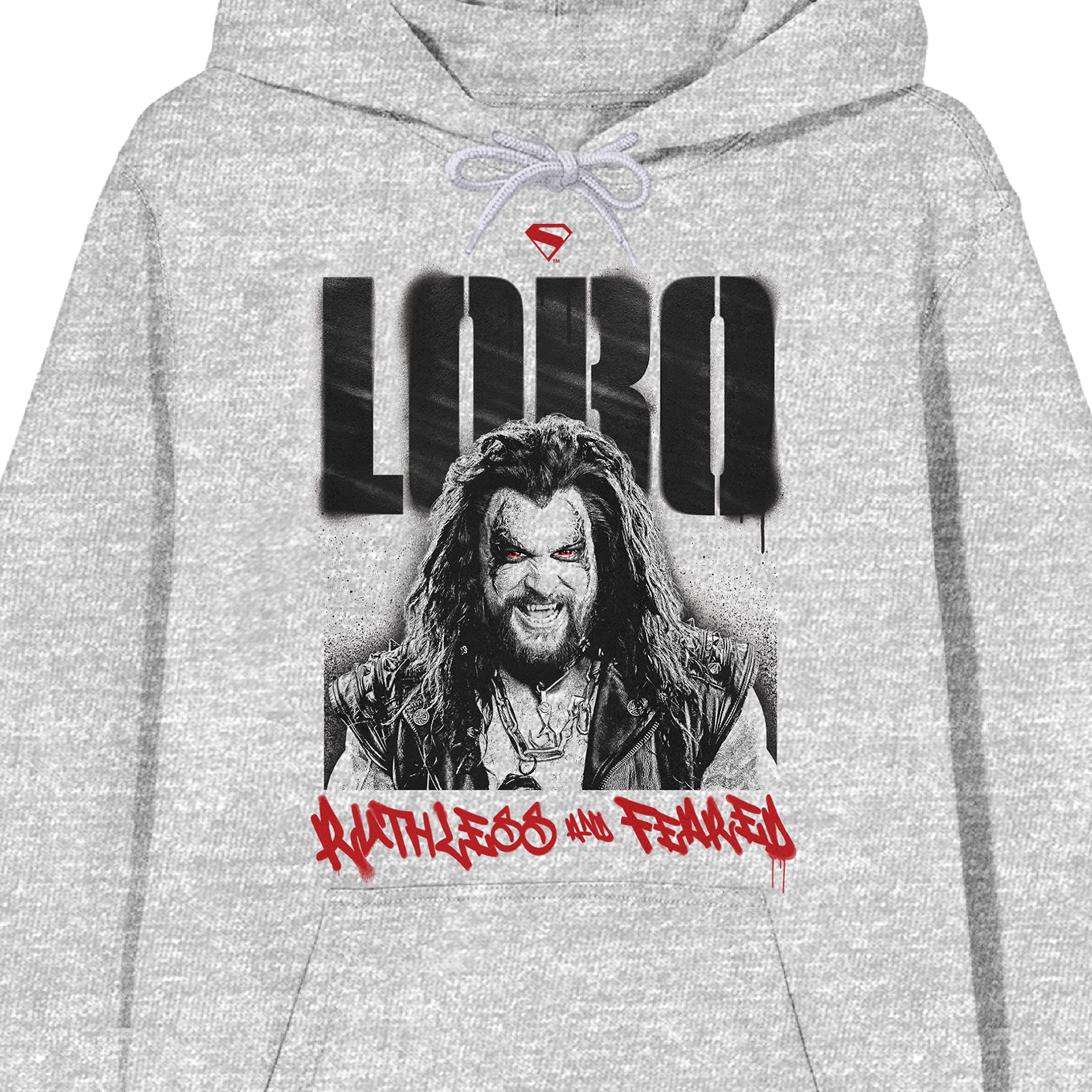 Supergirl Movie (2026) Lobo Ruthless And Feared Graffiti Men’s Athletic Heather Long Sleeve Hooded Sweatshirt