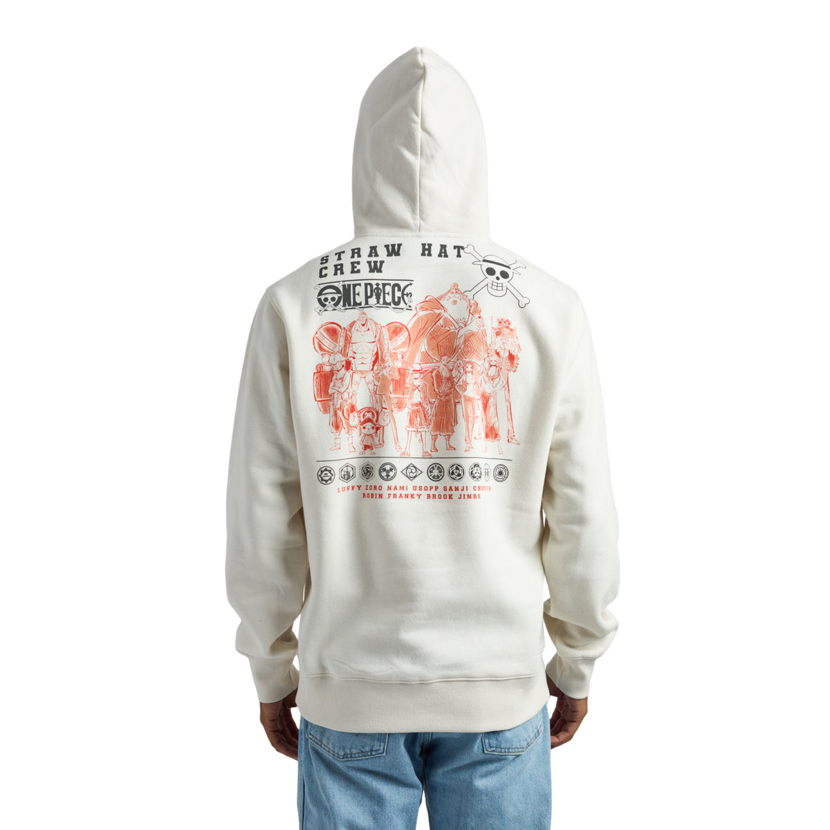 One Piece Straw Hat Crew Hooded Sweatshirt for Men