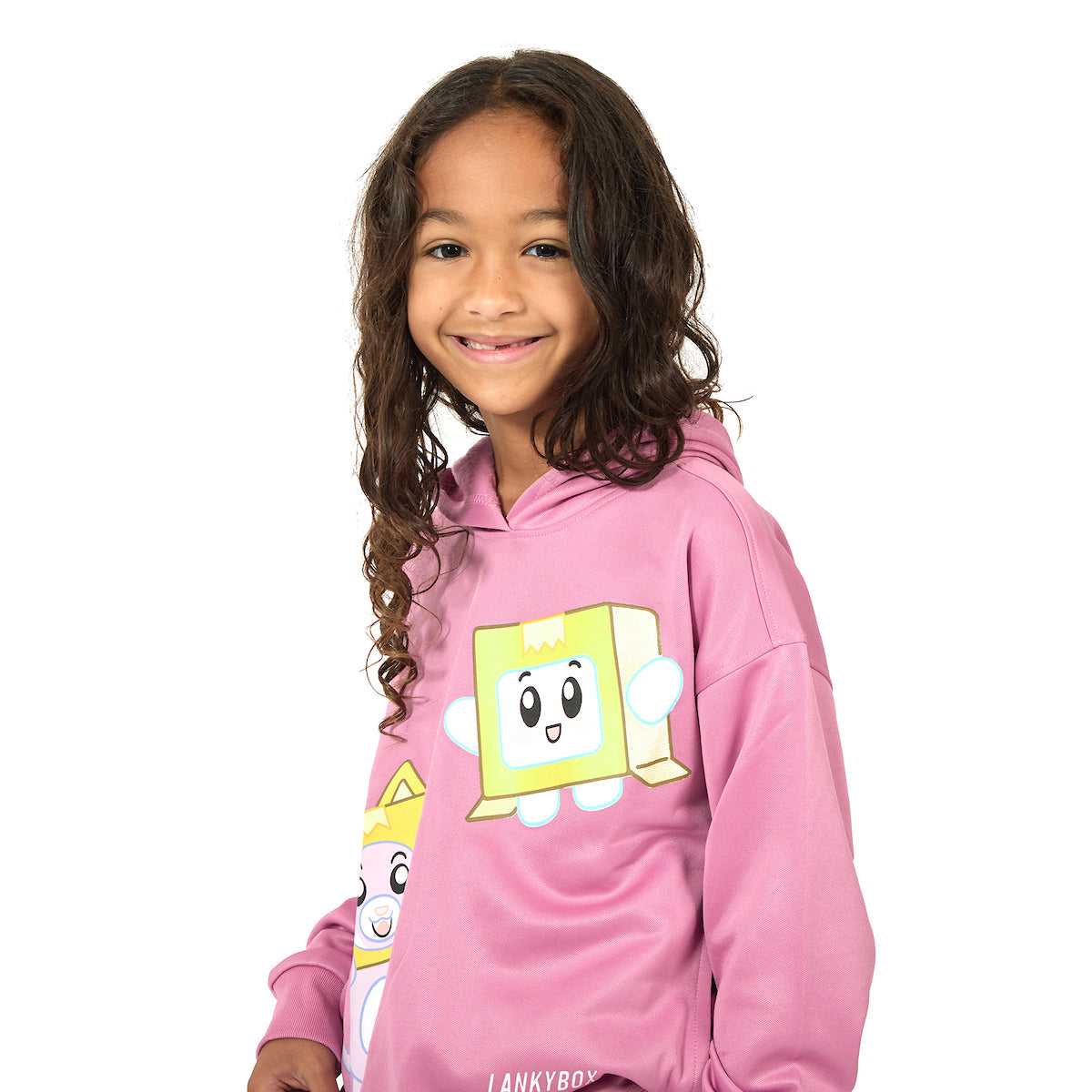 Lanky Box Boxy & Foxy Girl's 2-Pack Pink Hoodie & Joggers Set
