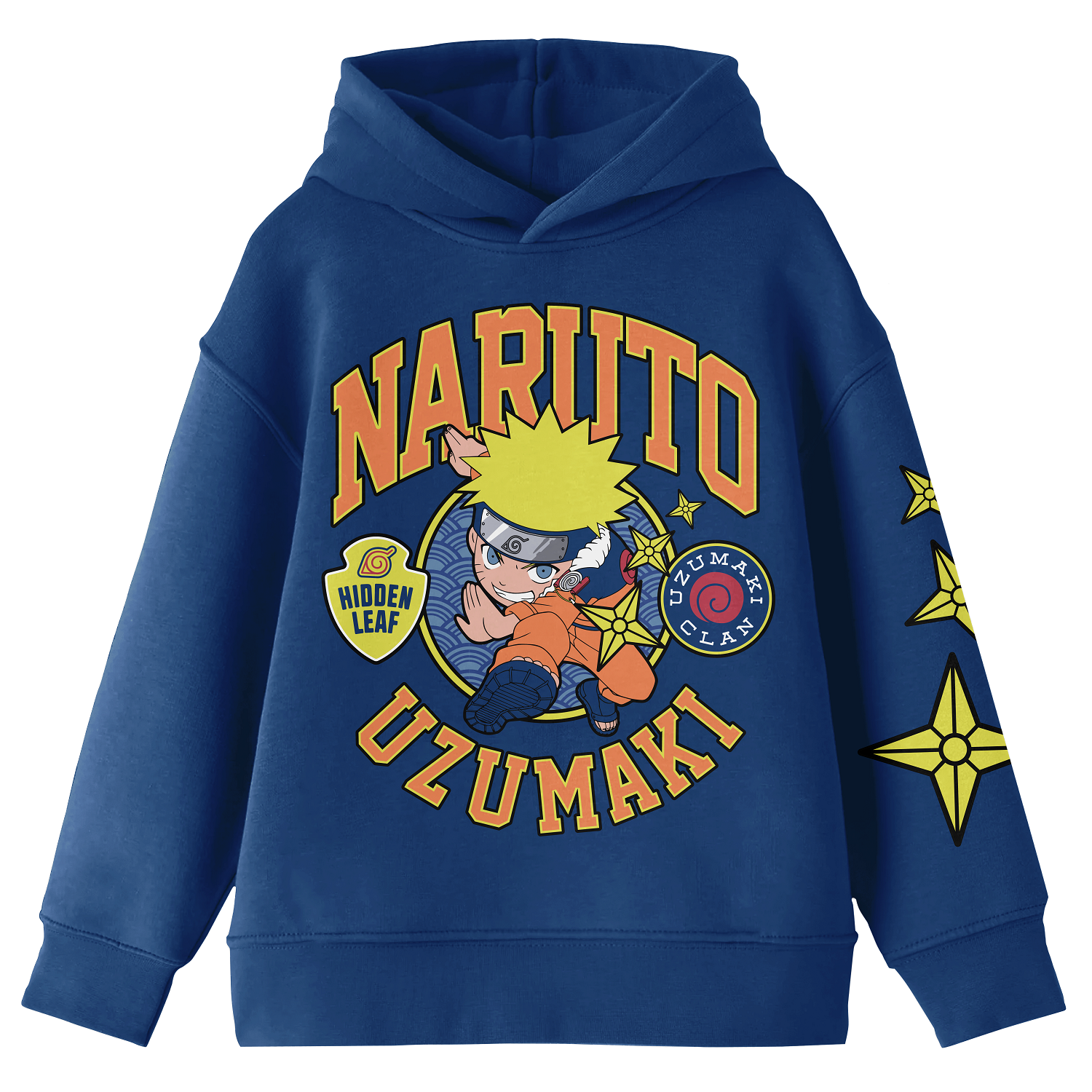 Bioworld Naruto Youth Hoodie and Sweatpant Set, 2-Piece Kids Fleece Jogger Outfit, Soft 100% Polyester, Officially Licensed Anime Graphic