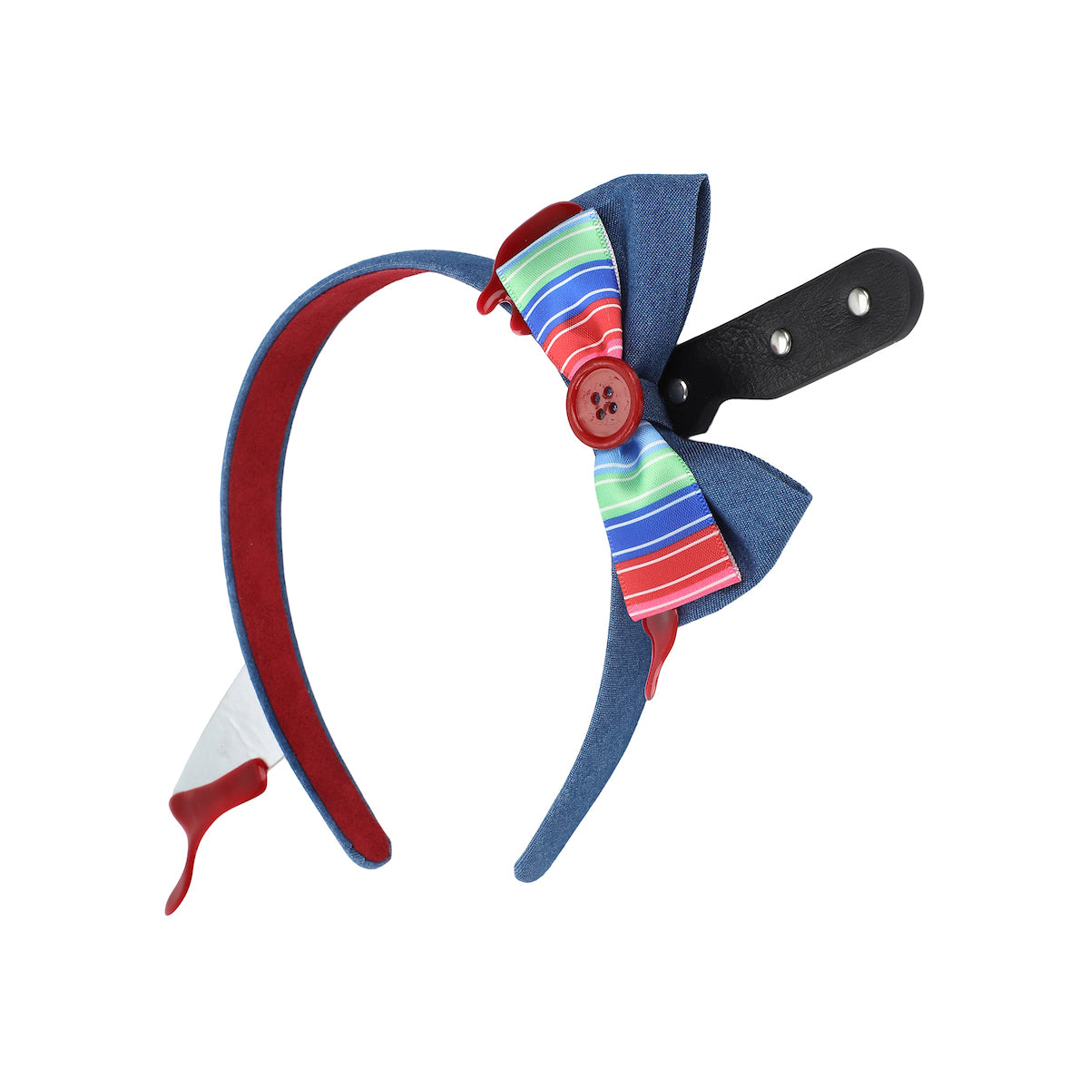 Chucky Bloody Bow With Knife In Head Headband