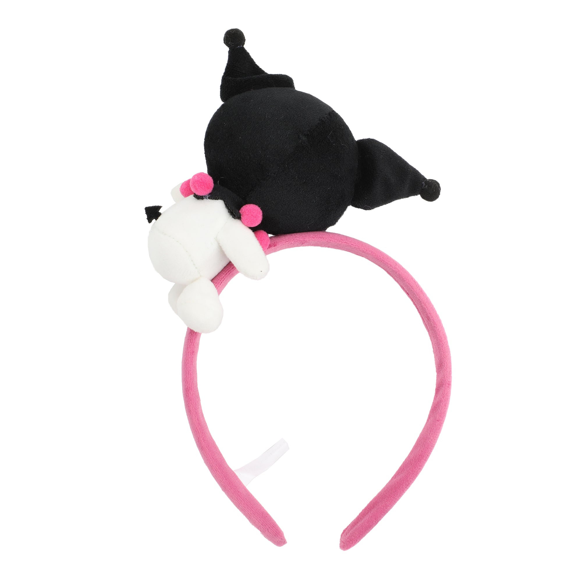 Kuromi Pink Headband With Character Charm & Plush