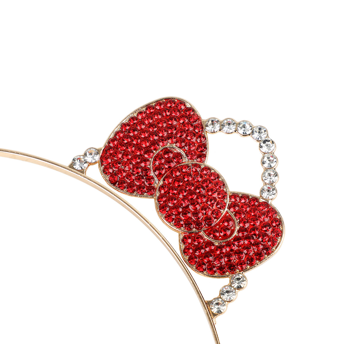 Hello Kitty Ears & Bow Cosplay Glitzy Metal Headband