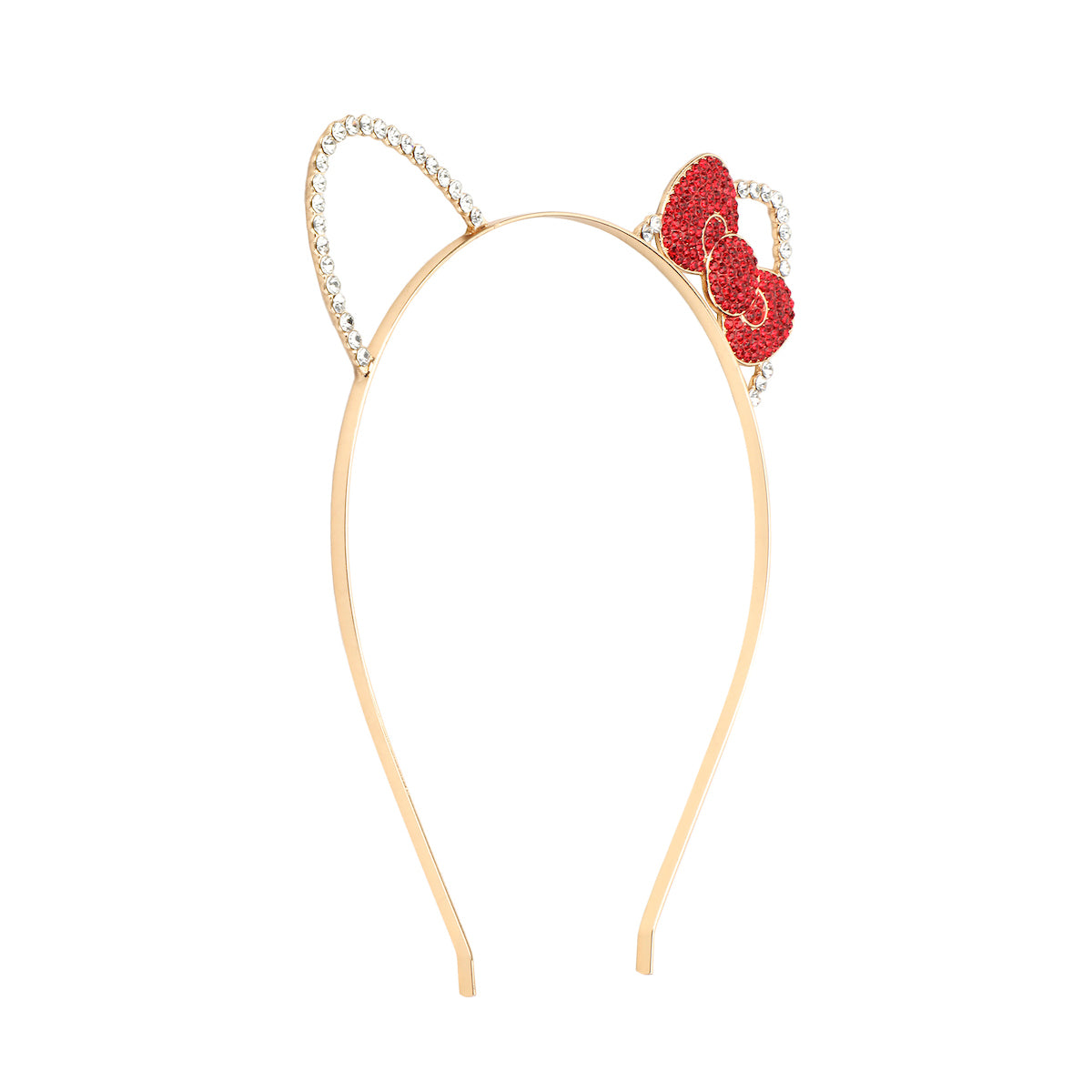 Hello Kitty Ears & Bow Cosplay Glitzy Metal Headband