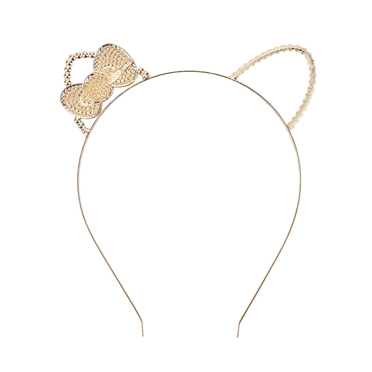 Hello Kitty Ears & Bow Cosplay Glitzy Metal Headband