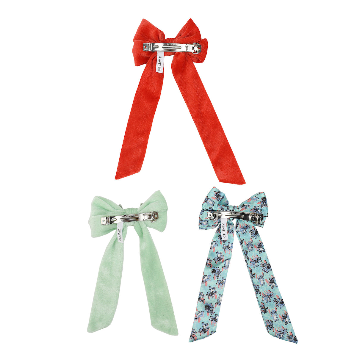 Disney Stitch & Angel 3-Piece Bow Clips Set