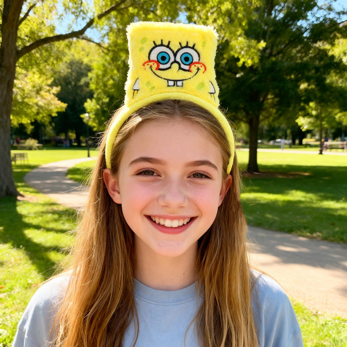 Spongebob Squarepants Fuzzy Plush Cosplay Hairband for Adults