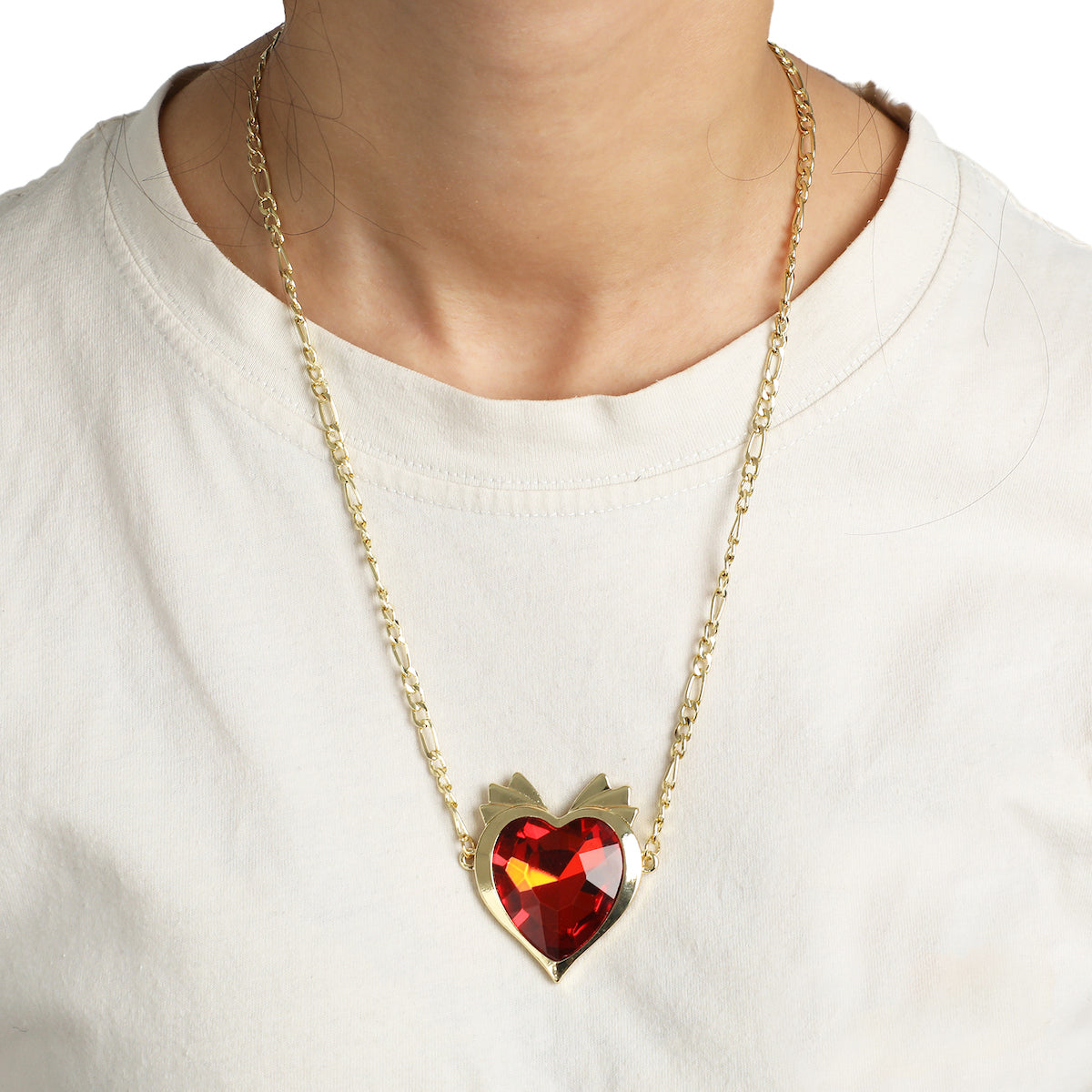 Shrek Fiona Ogre Crown Ears Headband and Heart Necklace Set