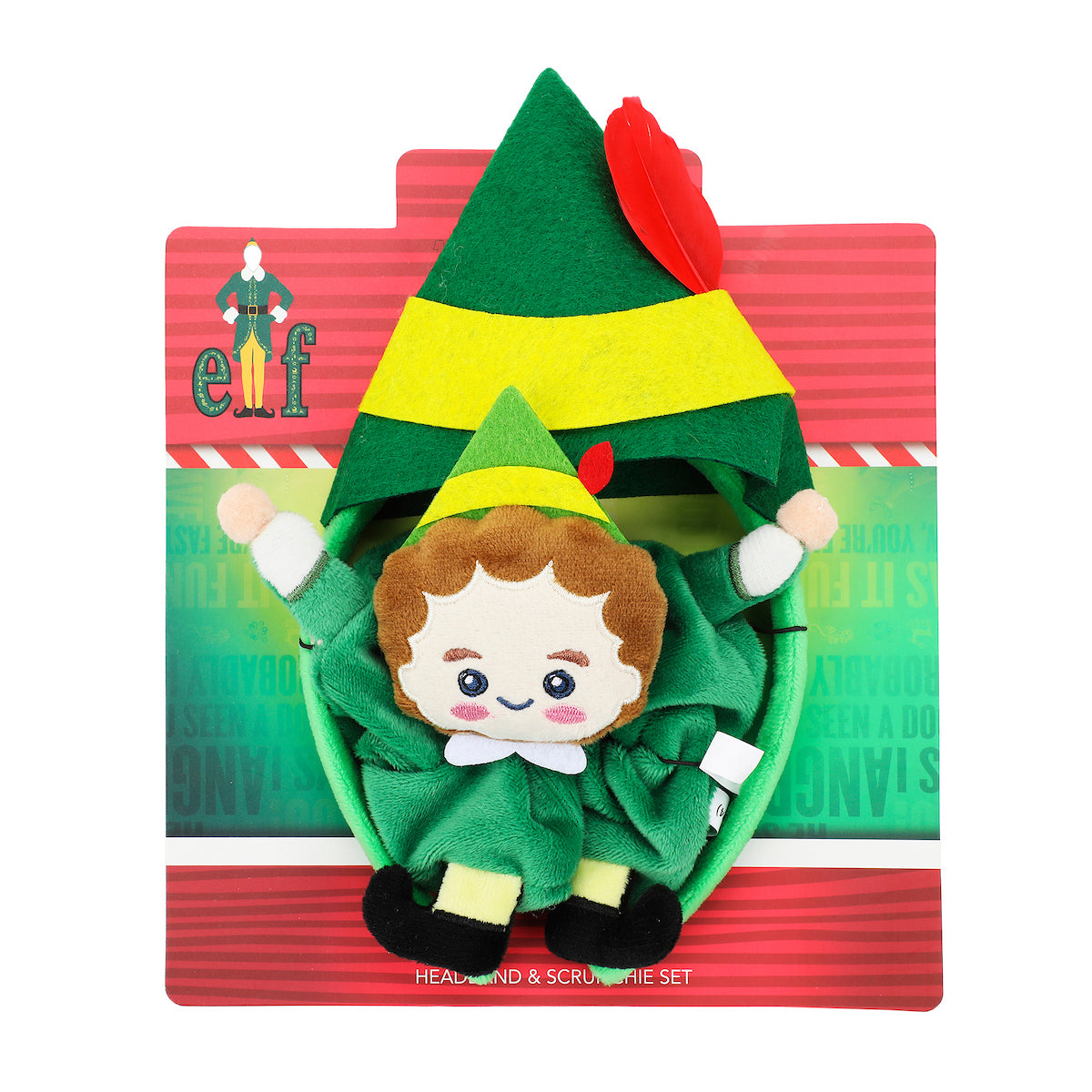 Elf Buddy 2-Piece Plush Headband & Scrunchie Set