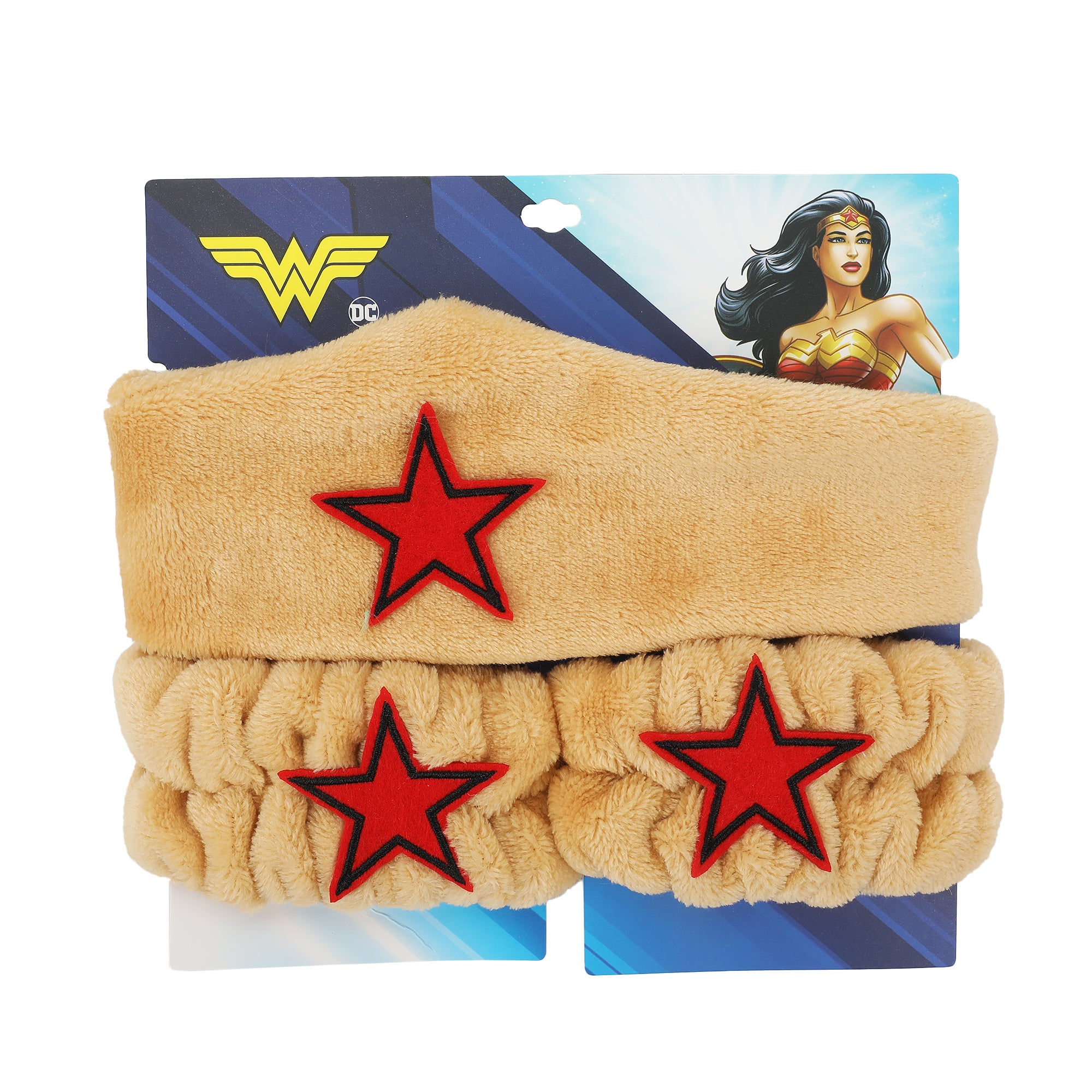 Wonder Woman Tiara & Cuffs 3-Piece Cosplay Face Wash Set
