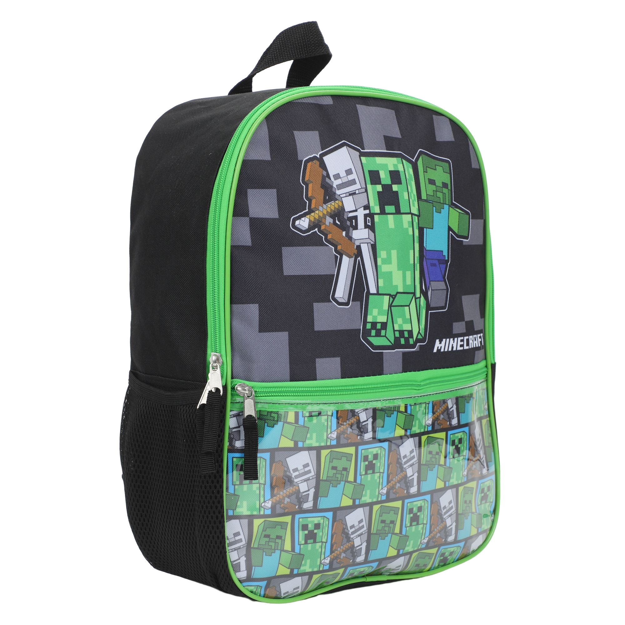 Minecraft Backpack Set with Lunch Box for Boys & Girls 16 inch 5 Piece Value Set