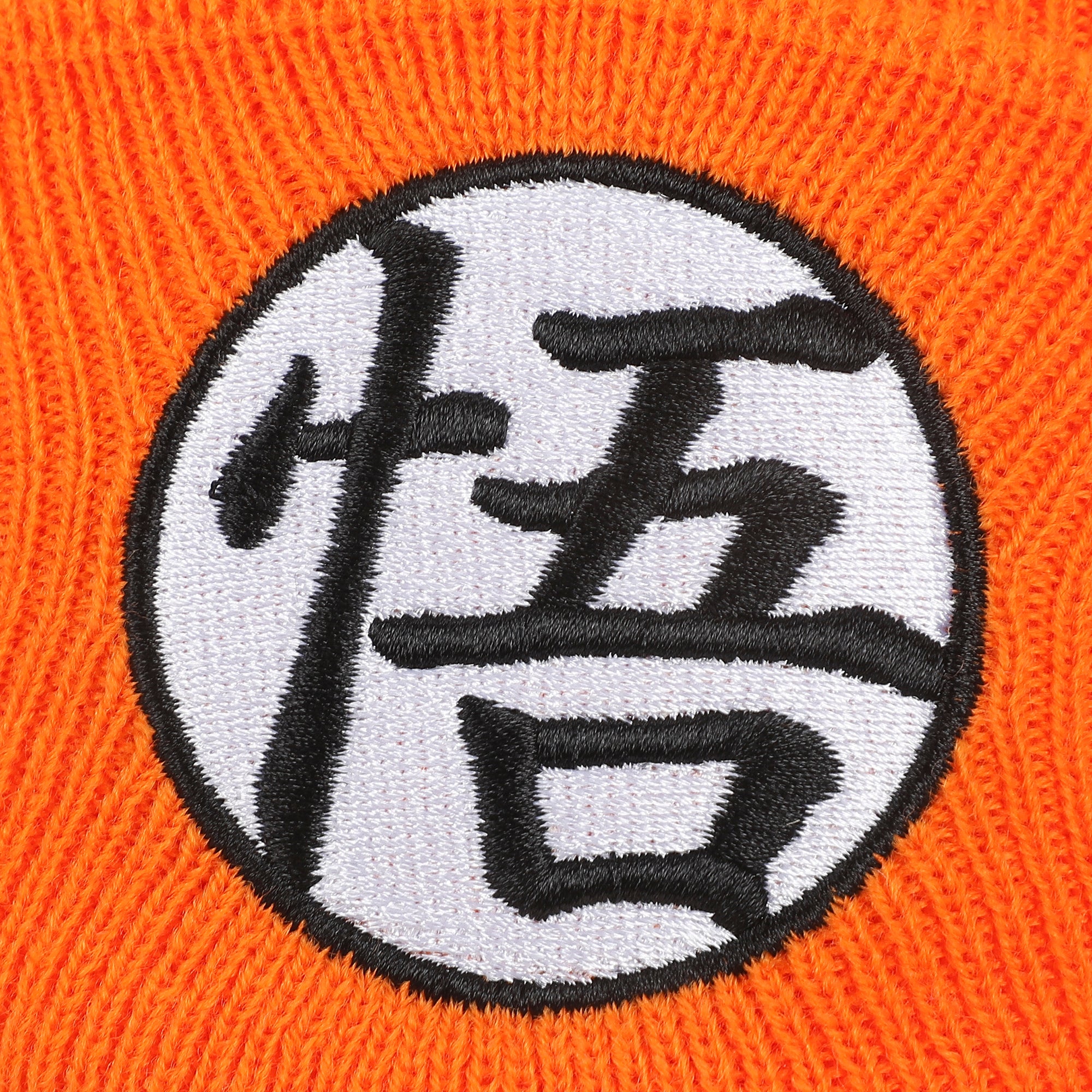 Dragon Ball Z Anime Cartoon Symbol Patch Orange Cuffed Beanie