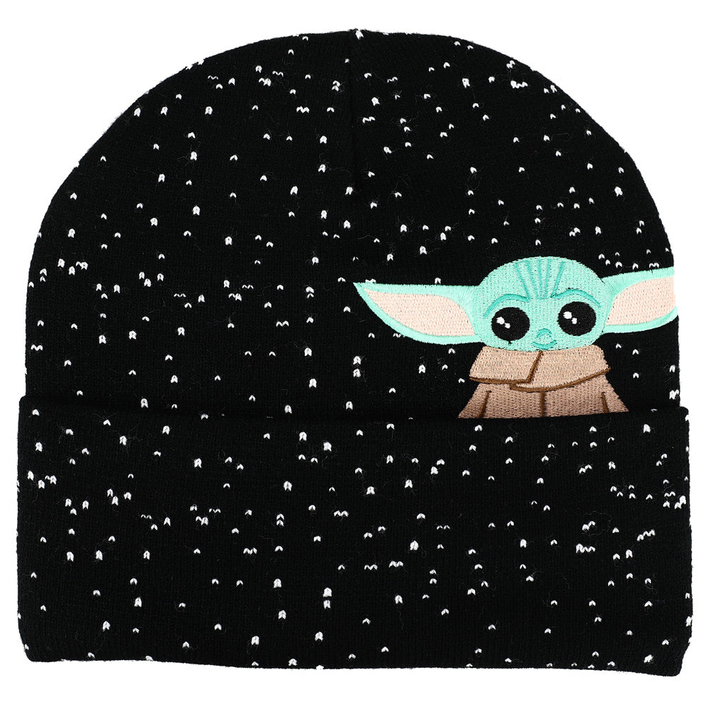 Grogu Peekaboo Embroidered Jacquard Beanie
