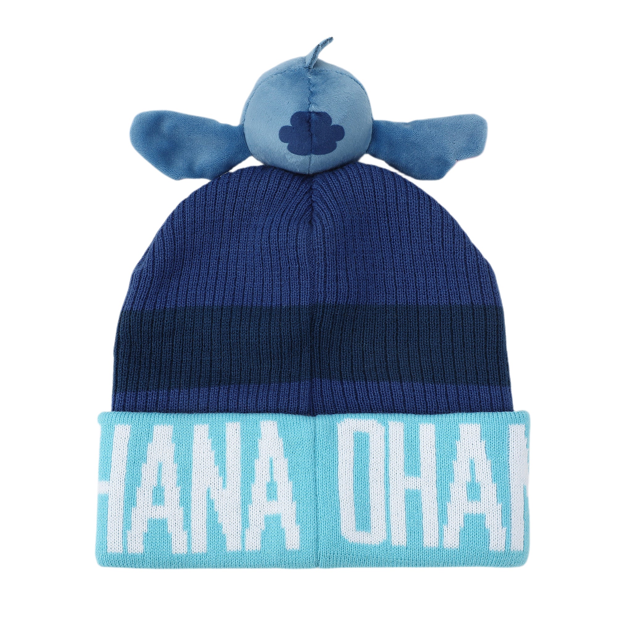 Disney Stitch Ohana Cuff Beanie With Plush Character Pom