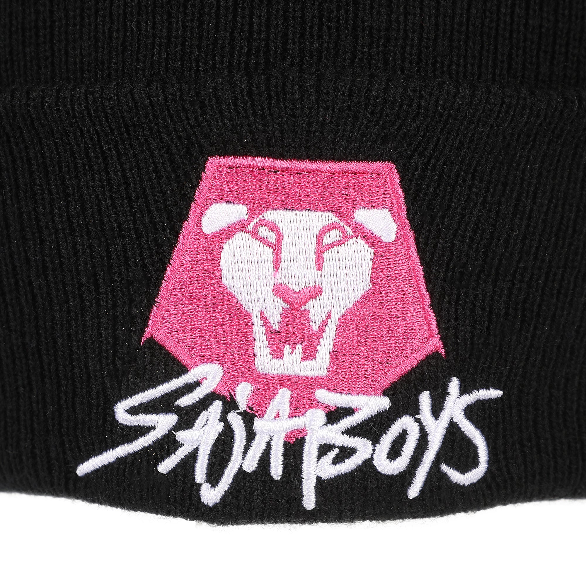 KPop Demon Hunters Saja Boys Black Cuff Knit Beanie