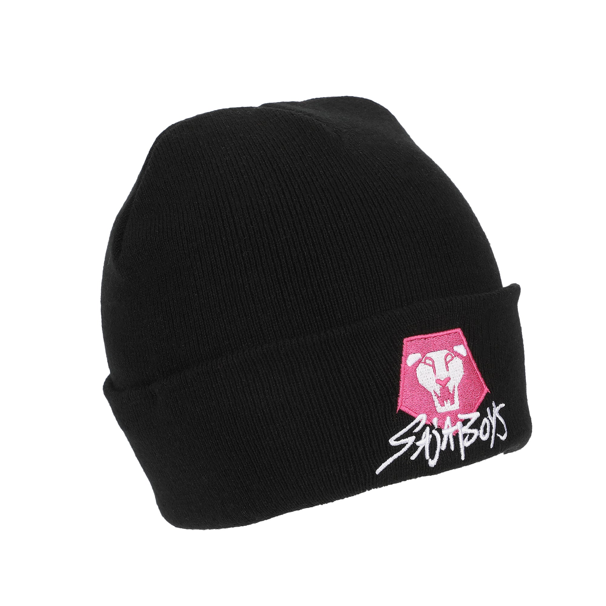 KPop Demon Hunters Saja Boys Black Cuff Knit Beanie