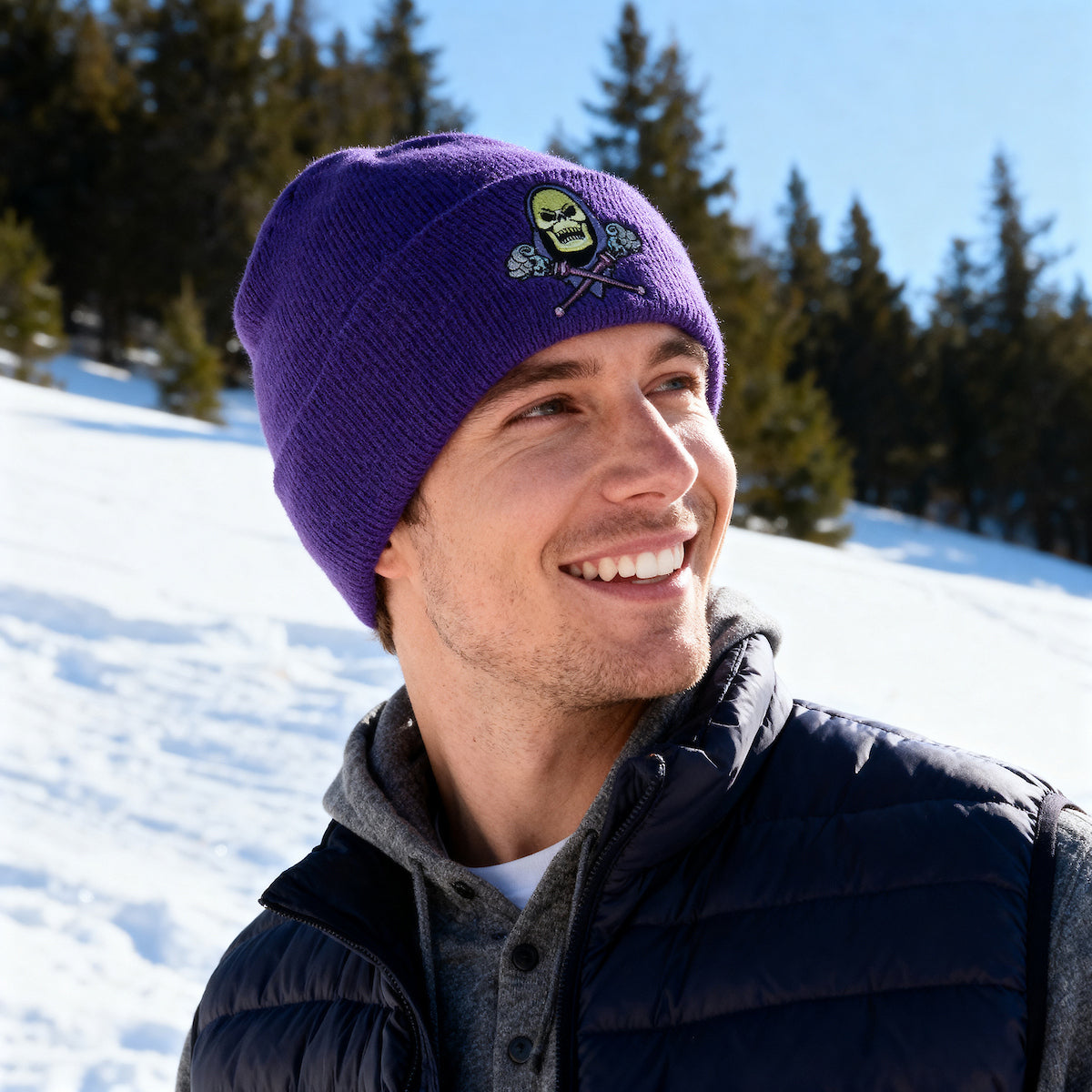 Masters of the Universe Classic Skeletor Knit Cap for Adults