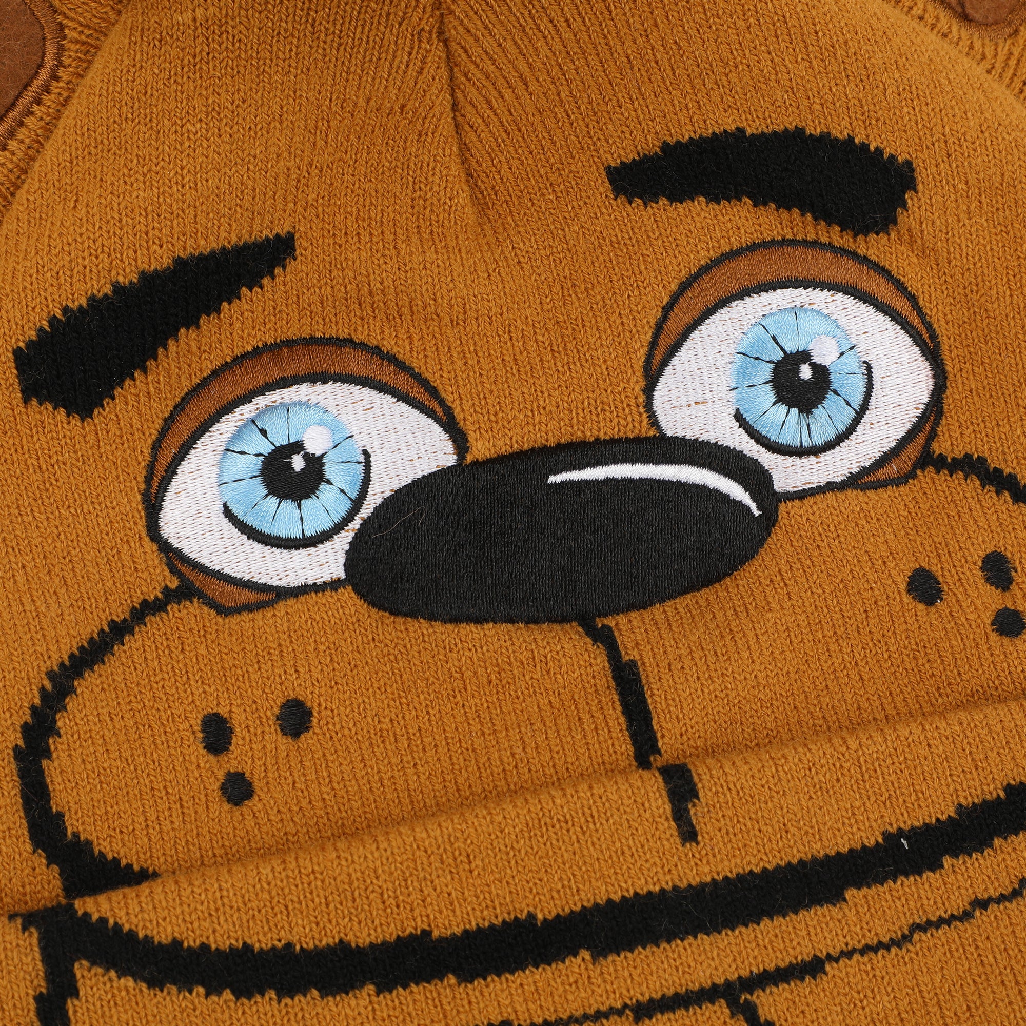Five Nights At Freddy's Freddy Fazbear Youth Brown Cuffless Beanie