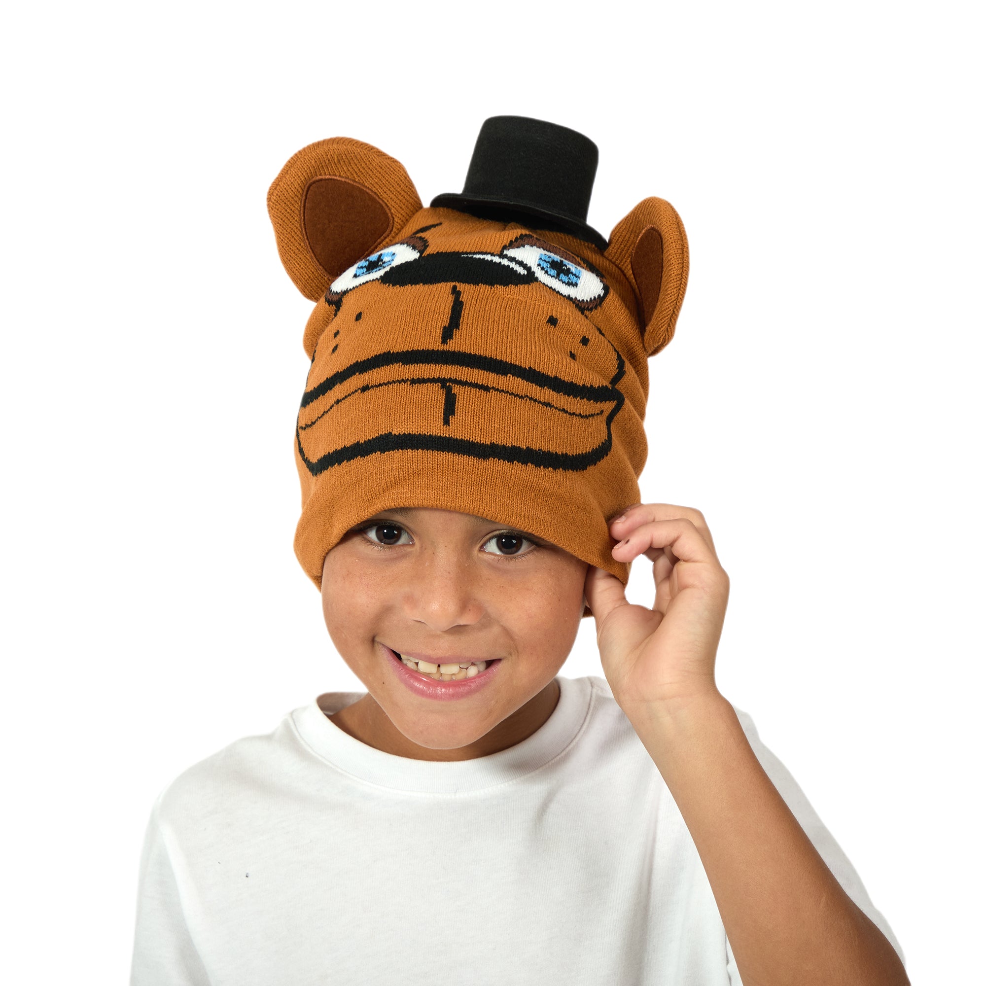 Five Nights At Freddy's Freddy Fazbear Youth Brown Cuffless Beanie