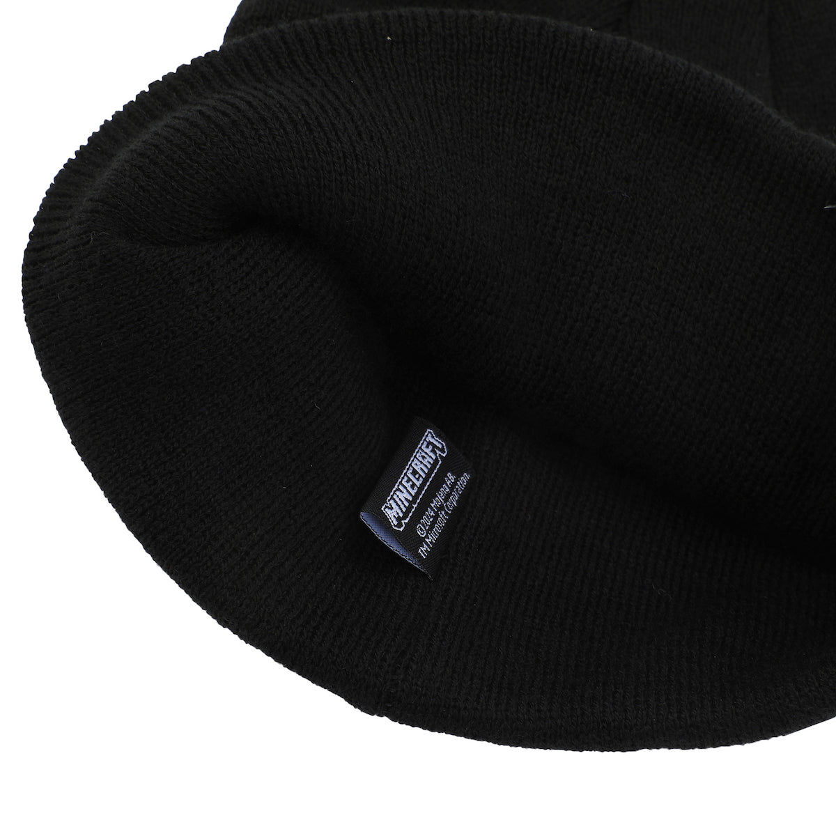 Minecraft Plush Creeper Patch Youth Black Cuff Beanie