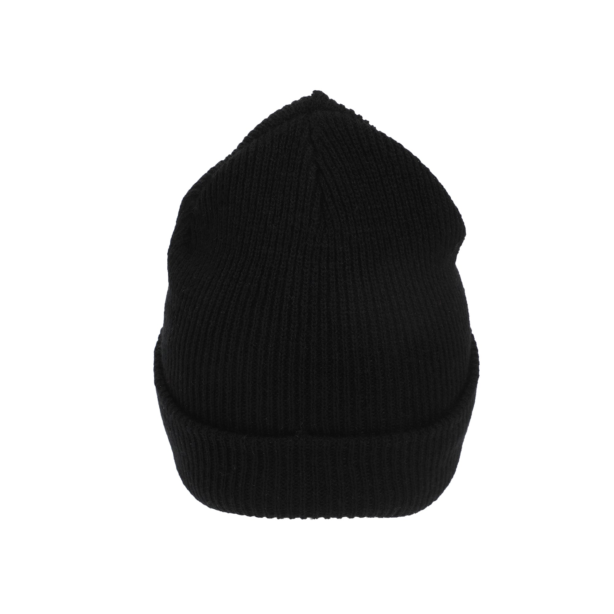 Coraline Woven Patch Tall Cuff Beanie