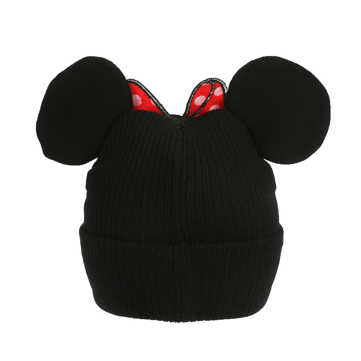 Minnie Mouse Bow With Ear Poms Cuff Beanie