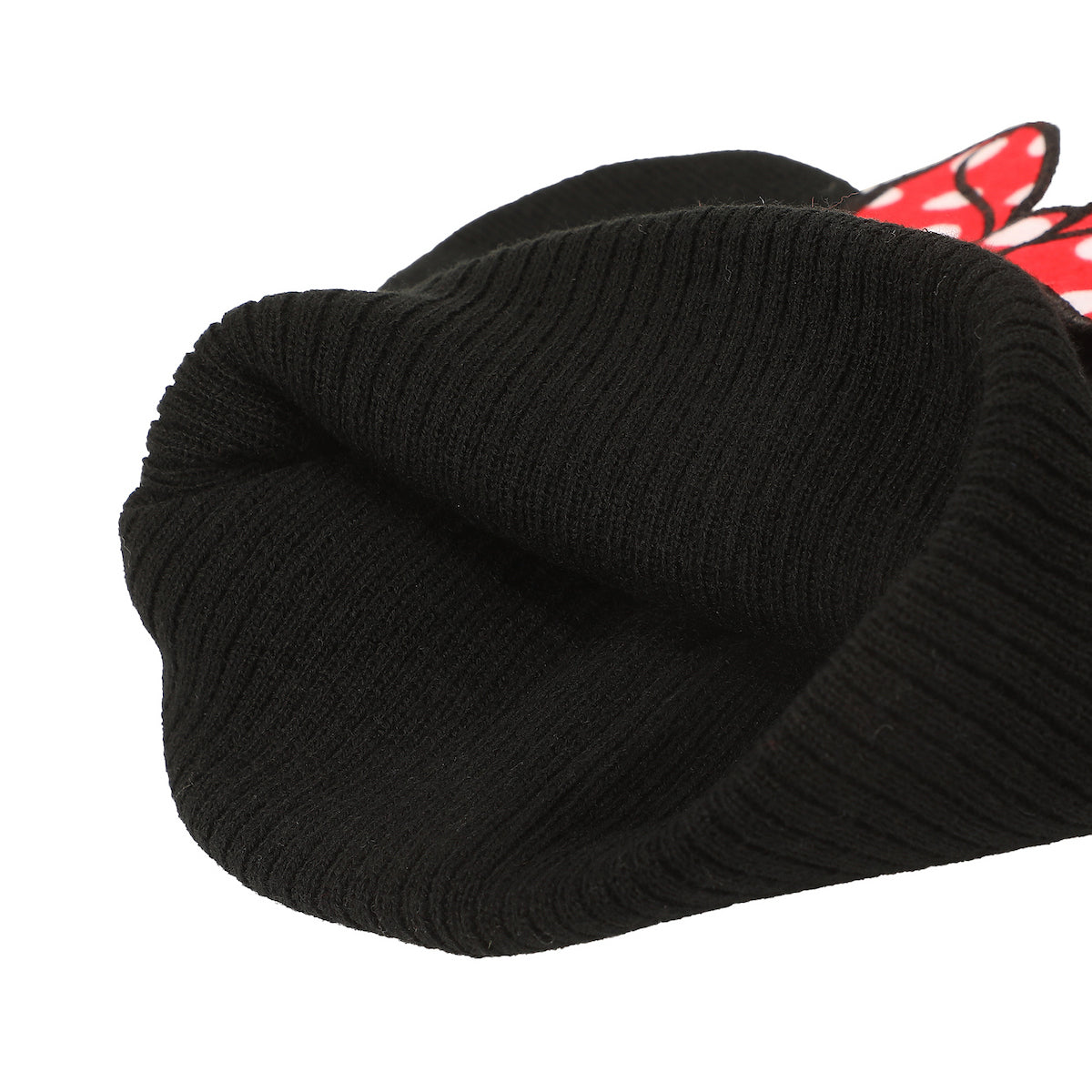 Minnie Mouse Bow With Ear Poms Cuff Beanie