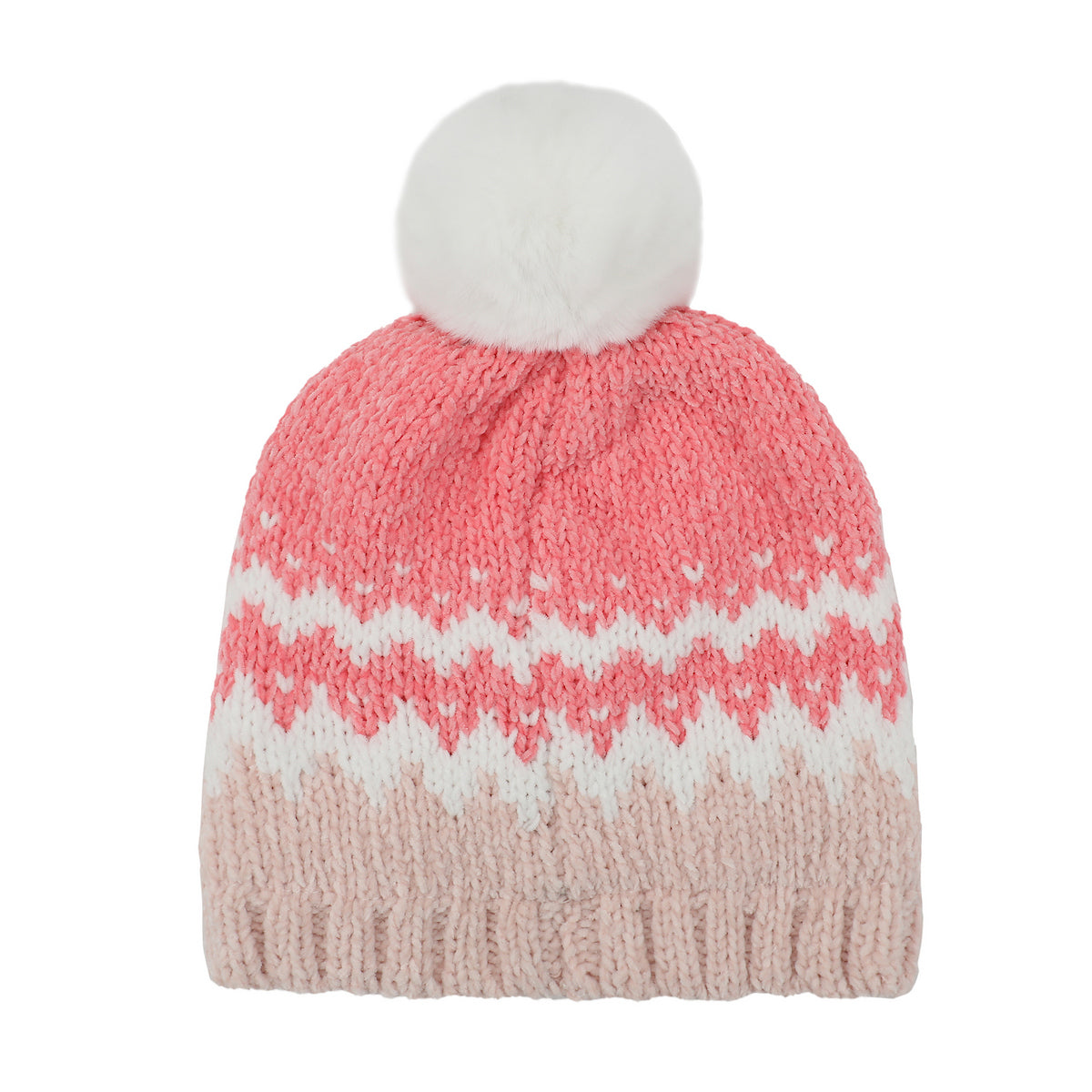Wicked G Pink Chenille Yarn Cuffless Beanie