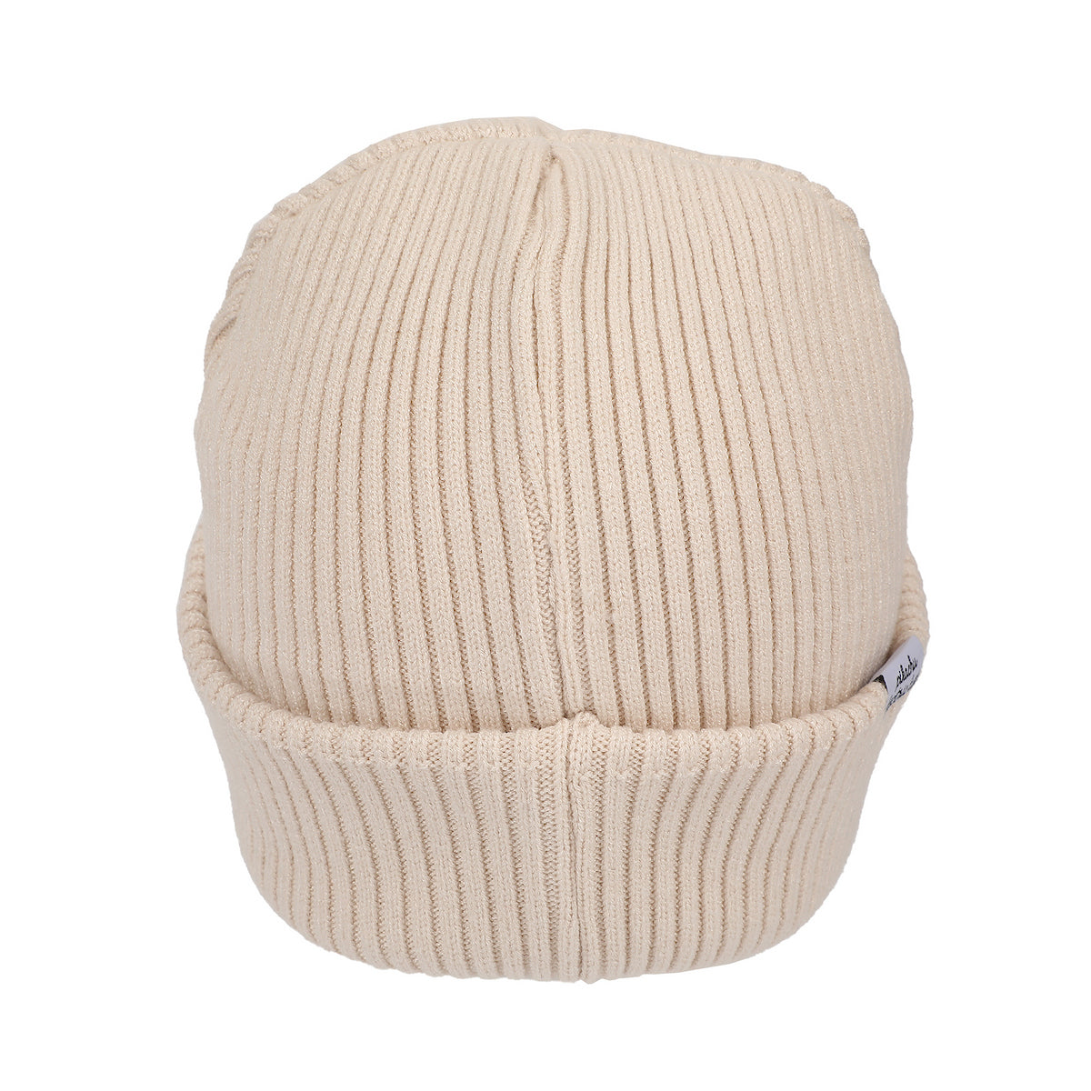 Pokemon Ribbed Knit, Embroidered Pikachu On Natural Satin Lined Cuff Beanie