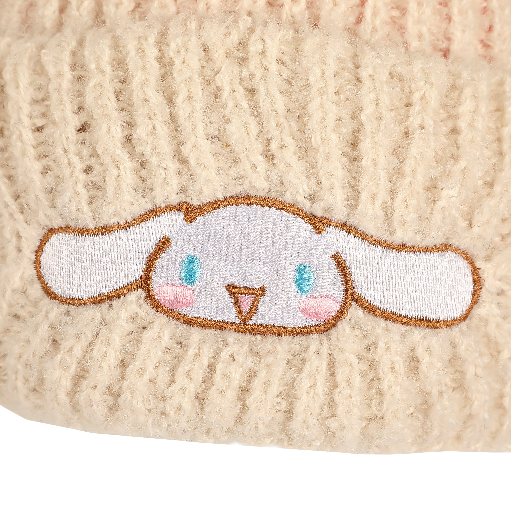 Cinnamoroll Adult White Cuffed Knit Beanie With Pom