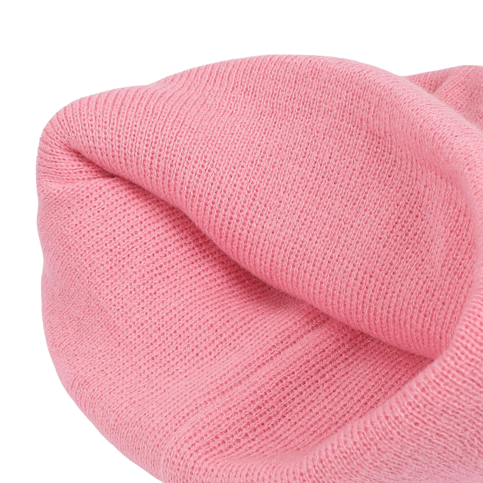 Hello Kitty Embroidered Character On Pink Cuff Beanie