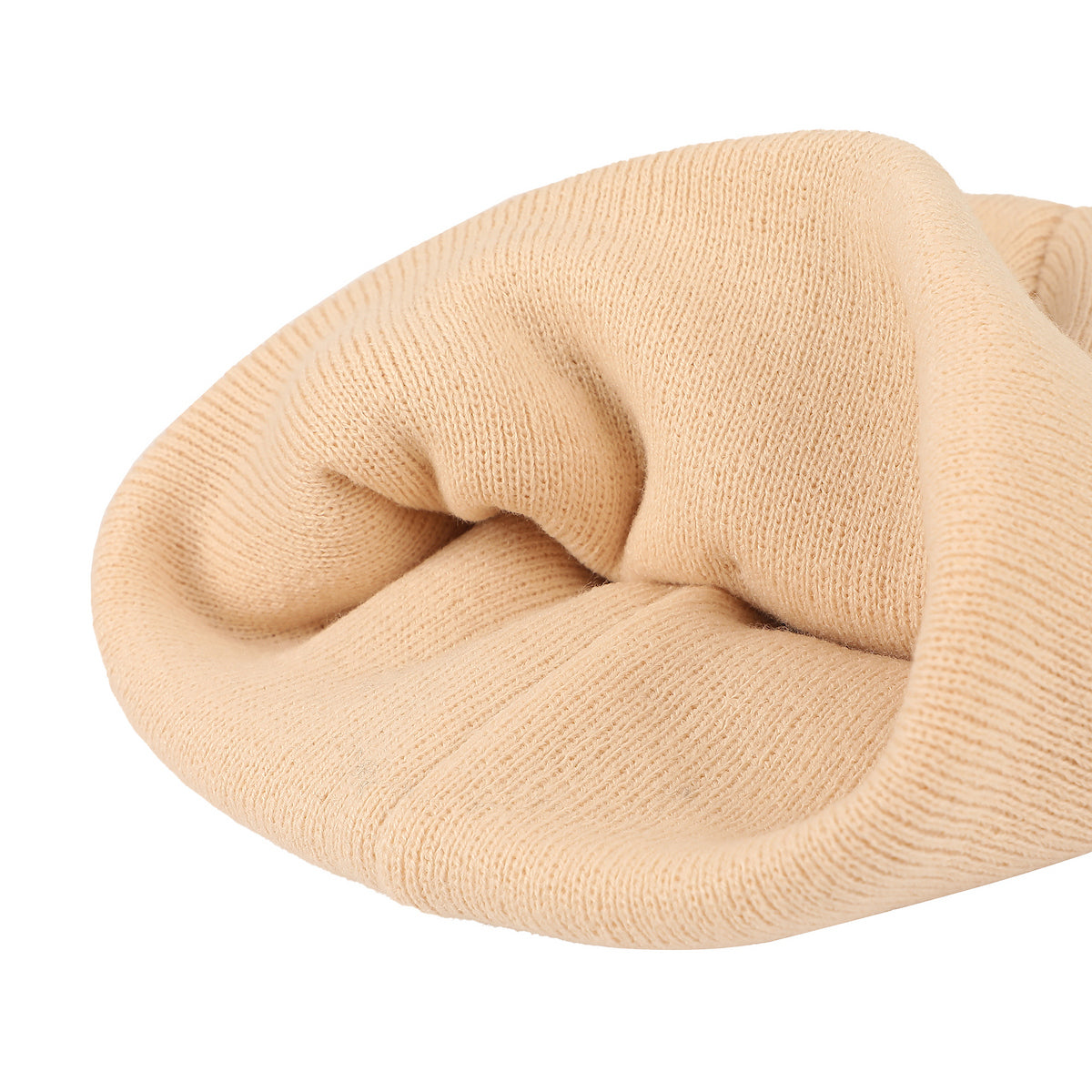 Pokemon Rib Knit, Embroidered Eevee On Tan Cuff Beanie