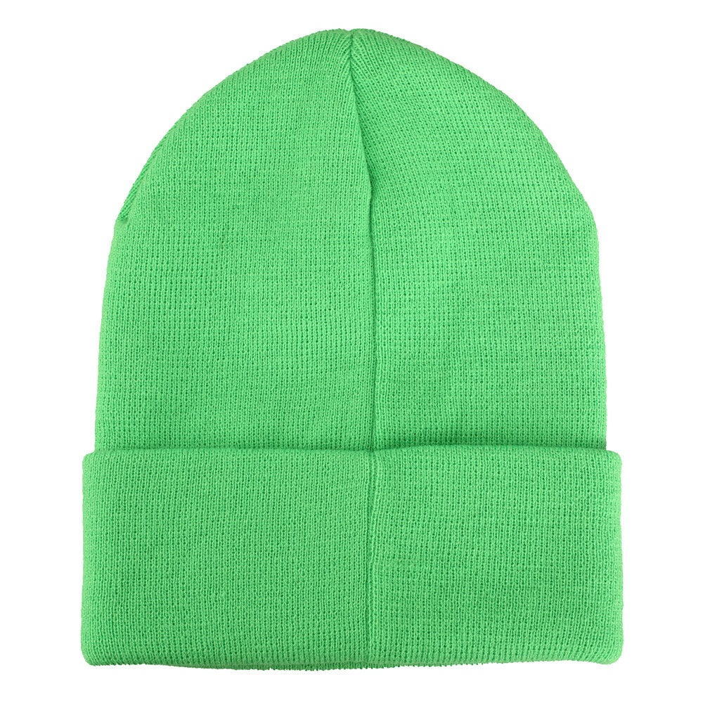 Hunter X Hunter Anime Embroidered Logo Patch Neon Green Knitted Beanie Hat