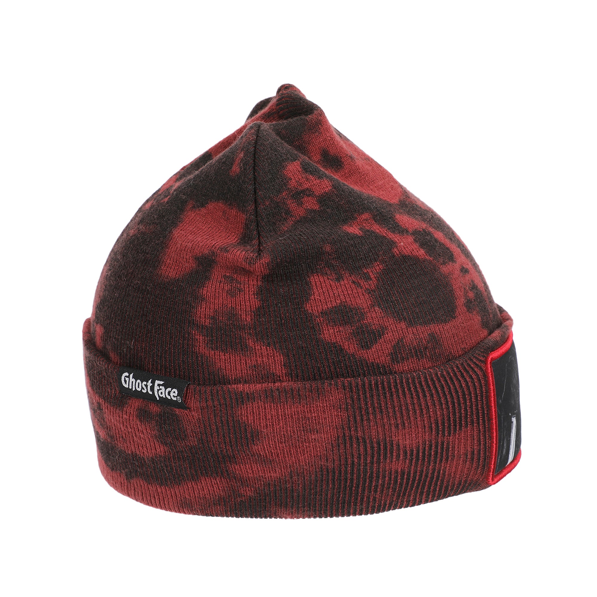 GhostFace Horror Movie Character Embroidered Patch Beanie Hat for Men