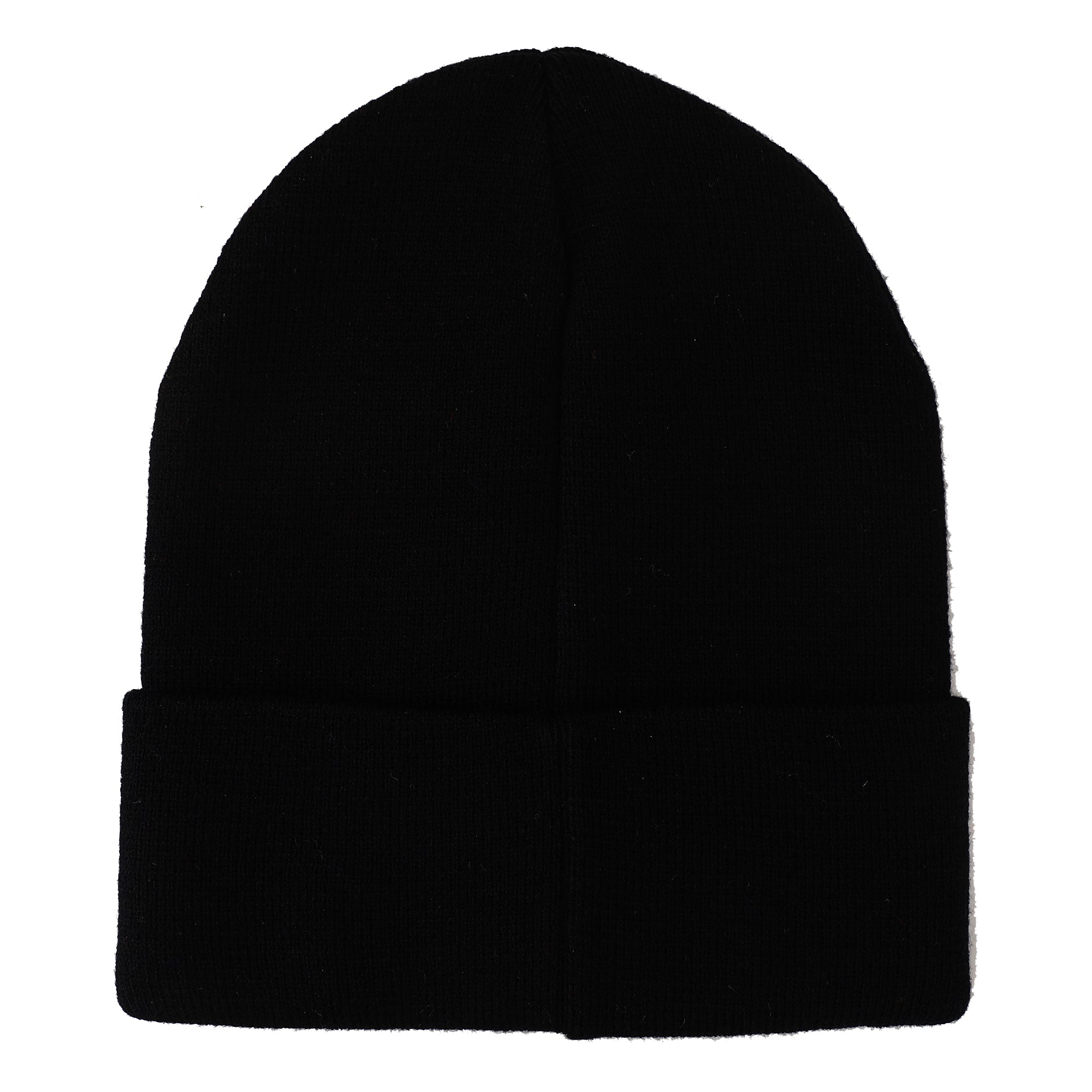 Demon Slayer Tanjiro Earring Embroidered Plain Black Cuffed Knitted Winter beanie Hat